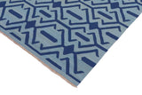 handmade Modern Kilim, New arrival Blue Blue Hand-Woven RECTANGLE 100% WOOL area rug 4' x 6'