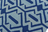 handmade Modern Kilim, New arrival Blue Blue Hand-Woven RECTANGLE 100% WOOL area rug 4' x 6'