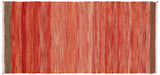 handmade Modern Kilim, New arrival Red Blue Hand-Woven RUNNER 100% WOOL area rug 3' x 7'