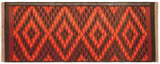handmade Vintage Kilim, New arrival Rust Burgundy Hand-Woven RUNNER 100% WOOL area rug 4' x 12'