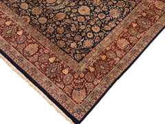 handmade Traditional Dabir Blue Maroon Hand Knotted RECTANGLE 100% WOOL area rug 9x12