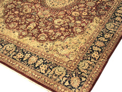 handmade Traditional Hussani Red Blue Hand Knotted RECTANGLE 100% WOOL area rug 9x11