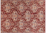 Boho Chic Ziegler Dalton Red Blue Hand-Knotted Wool Rug - 7'11'' x 8'9''