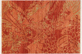Handmade Kafakz Chobi Ziegler Modern Contemporary Rust Gray Hand Knotted Rectangel Hand Knotted 100% Vegetable Dyed wool area rug 3 x 5