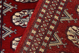 handmade Geometric Bokhara Maroon Beige Hand Knotted RECTANGLE 100% WOOL area rug 2' x 3'