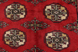 handmade Geometric Bokhara Red Black Hand Knotted RECTANGLE 100% WOOL area rug 3' x 4'