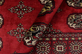 handmade Geometric Bokhara Red Beige Hand Knotted RECTANGLE 100% WOOL area rug 4' x 7'