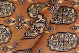 handmade Geometric Bokhara Brown Beige Hand Knotted RECTANGLE 100% WOOL area rug 4' x 6'