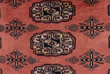 handmade Geometric Bokhara Pink Green Hand Knotted RECTANGLE 100% WOOL area rug 4' x 6'