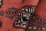 handmade Geometric Bokhara Pink Green Hand Knotted RECTANGLE 100% WOOL area rug 4' x 6'