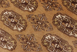 handmade Geometric Bokhara Brown Beige Hand Knotted RECTANGLE 100% WOOL area rug 3' x 9'