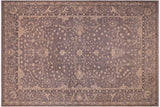 Oriental Ziegler Leila Gray Beige Hand-Knotted Wool Rug - 9'9'' x 13'8''