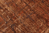 handmade Modern Modern Rust Brown Hand Knotted RECTANGLE WOOL&SILK area rug 10 x 14