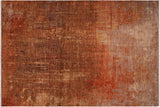 Eclectic Ziegler Cullen Rust Brown Wool&Silk Rug - 9'10'' x 14'2''
