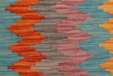 handmade Modern Kilim, New arrival Blue Rust Hand-Woven RECTANGLE 100% WOOL area rug 2' x 3'
