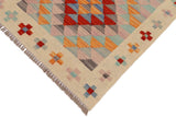 handmade Traditional Kilim, New arrival Beige Red Hand-Woven RECTANGLE 100% WOOL area rug 2' x 3'