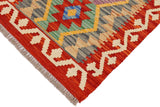 handmade Traditional Kilim, New arrival Red Beige Hand-Woven RECTANGLE 100% WOOL area rug 2' x 3'