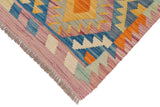 handmade Traditional Kilim, New arrival Purple Beige Hand-Woven RECTANGLE 100% WOOL area rug 2' x 3'