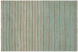 handmade Modern Kilim, New arrival Blue Purple Hand-Woven RECTANGLE 100% WOOL area rug 5' x 7'