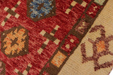 handmade Geometric Balouchi Red Beige Hand Knotted RECTANGLE 100% WOOL area rug 7 x 10