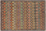 handmade Geometric Balouchi Gray Blue Hand Knotted RECTANGLE 100% WOOL area rug 4 x 6