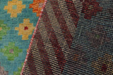 handmade Geometric Balouchi Blue Beige Hand Knotted RECTANGLE 100% WOOL area rug 4 x 6
