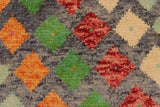 handmade Geometric Balouchi Gray Red Hand Knotted RECTANGLE 100% WOOL area rug 4 x 6