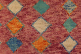 handmade Geometric Balouchi Purple Blue Hand Knotted RECTANGLE 100% WOOL area rug 4 x 6