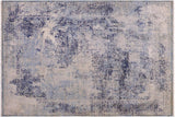 Bohemian Ziegler Terrance Blue Gray Wool&Silk Rug - 8'4'' x 9'9''