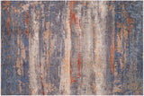 Contemporary Ziegler Victor Blue Rust Wool&Silk Rug - 10'0'' x 14'4''