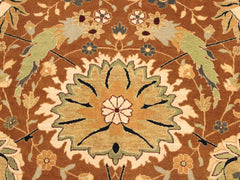handmade Traditional Hashmi Brown Black Hand Knotted RECTANGLE 100% WOOL area rug 9x12