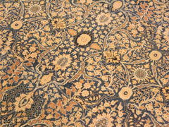 handmade Traditional Tabriz Blue Gold Hand Knotted RECTANGLE 100% WOOL area rug 9x12