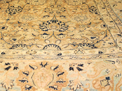 handmade Traditional Tabriz Brown Blue Hand Knotted RECTANGLE 100% WOOL area rug 9x12