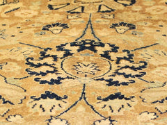 handmade Traditional Tabriz Brown Blue Hand Knotted RECTANGLE 100% WOOL area rug 9x12