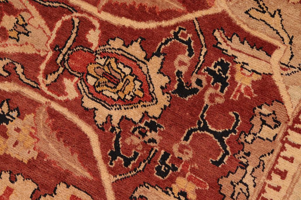 handmade Traditional Kafkaz Chobi Ziegler Red Beige Hand Knotted RECTANGLE 100% WOOL area rug 8 x 10