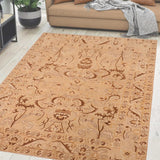 handmade Traditional Kafkaz Chobi Ziegler Tan Brown Hand Knotted RECTANGLE 100% WOOL area rug 8 x 9