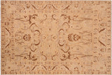 handmade Traditional Kafkaz Chobi Ziegler Tan Brown Hand Knotted RECTANGLE 100% WOOL area rug 8 x 9