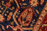 handmade Transitional Kafkaz Chobi Ziegler Blue Red Hand Knotted RECTANGLE 100% WOOL area rug 8 x 10