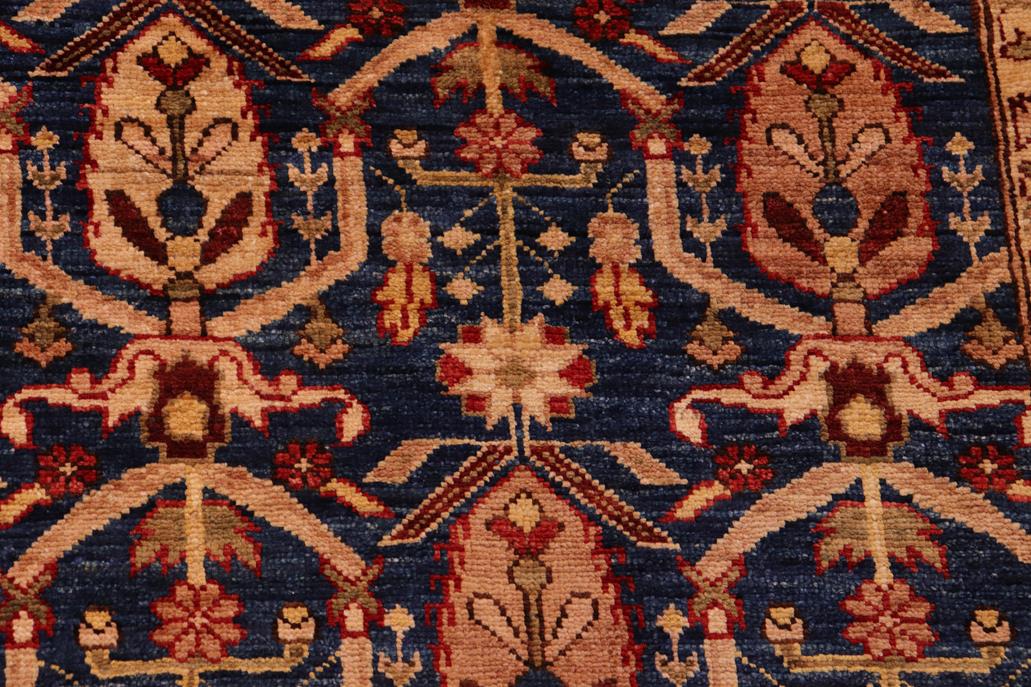 handmade Transitional Kafkaz Chobi Ziegler Blue Red Hand Knotted RECTANGLE 100% WOOL area rug 8 x 10