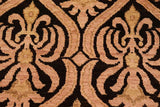 handmade Transitional Kafkaz Chobi Ziegler Black Tan Hand Knotted RECTANGLE 100% WOOL area rug 8 x 10