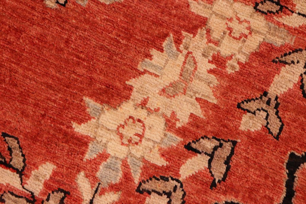 handmade Traditional Kafkaz Chobi Ziegler Rust Black Hand Knotted RECTANGLE 100% WOOL area rug 8 x 10