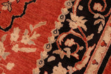handmade Traditional Kafkaz Chobi Ziegler Rust Black Hand Knotted RECTANGLE 100% WOOL area rug 8 x 10