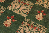 handmade Transitional Kafkaz Chobi Ziegler Green Rust Hand Knotted RECTANGLE 100% WOOL area rug 8 x 10
