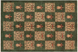 handmade Transitional Kafkaz Chobi Ziegler Green Rust Hand Knotted RECTANGLE 100% WOOL area rug 8 x 10