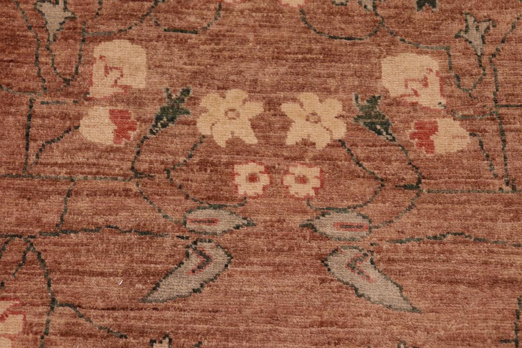 handmade Transitional Kafkaz Chobi Ziegler Brown Green Hand Knotted RECTANGLE 100% WOOL area rug 8 x 10