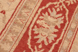 handmade Transitional Kafkaz Chobi Ziegler Beige Red Hand Knotted RECTANGLE 100% WOOL area rug 8 x 9
