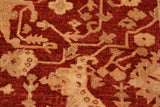 handmade Traditional Kafkaz Chobi Ziegler Rust Tan Hand Knotted RECTANGLE 100% WOOL area rug 8 x 10