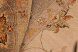 handmade Traditional Kafkaz Chobi Ziegler Beige Gray Hand Knotted RECTANGLE 100% WOOL area rug 8 x 10