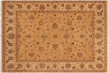 handmade Traditional Kafkaz Chobi Ziegler Gold Beige Hand Knotted RECTANGLE 100% WOOL area rug 8 x 10