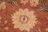 handmade Transitional Kafkaz Chobi Ziegler Brown Green Hand Knotted RECTANGLE 100% WOOL area rug 8 x 9